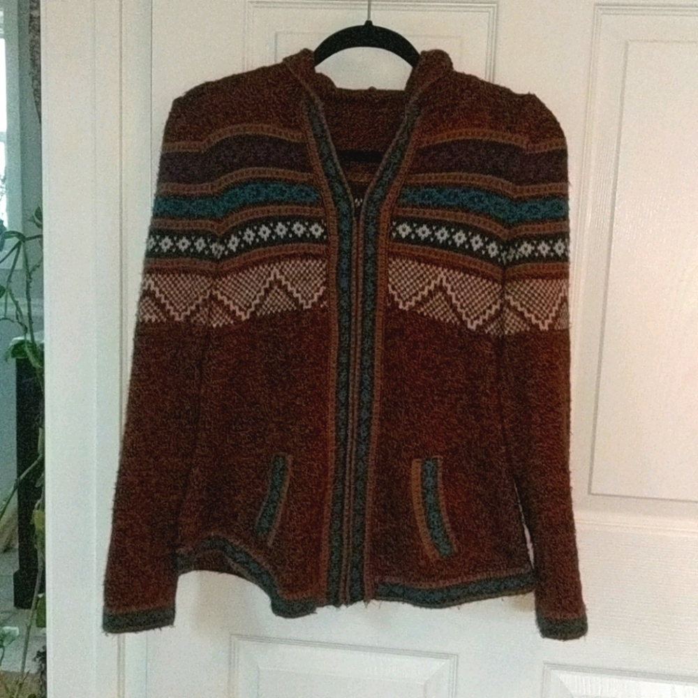 Genuine Peruvian Alpaca Zip Up Sweater